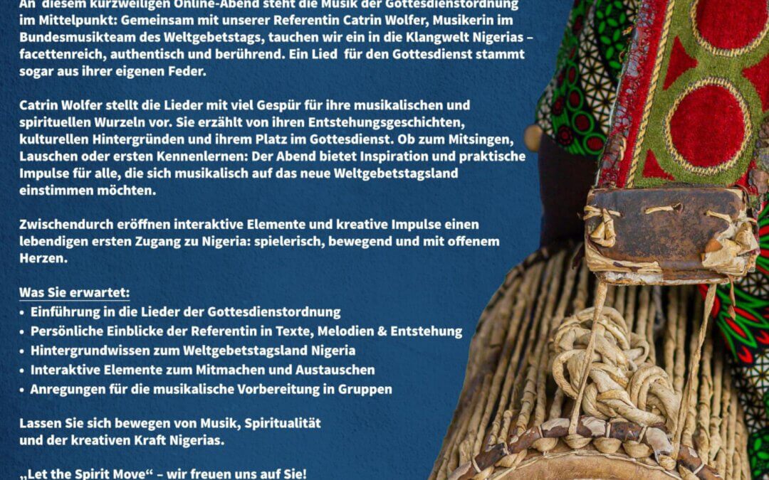 Digitaler Musikworkshop zum WGT-Land 2026 Nigeria am 09.10.25